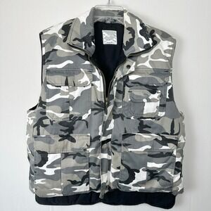 Mil Tec Urban Camo Utility Vest Mens M Gray Camouflage Padded Hunt Camp Outdoors